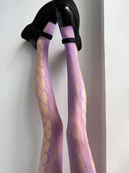 Women's Flower Design Fishnet Stocking 8050