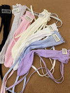 Women Japanese Lolita Tube Mesh Sock Strap 8843