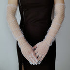 Sarung Tangan Renda Polka Dot Women Lace Polka Dot Gloves 8372