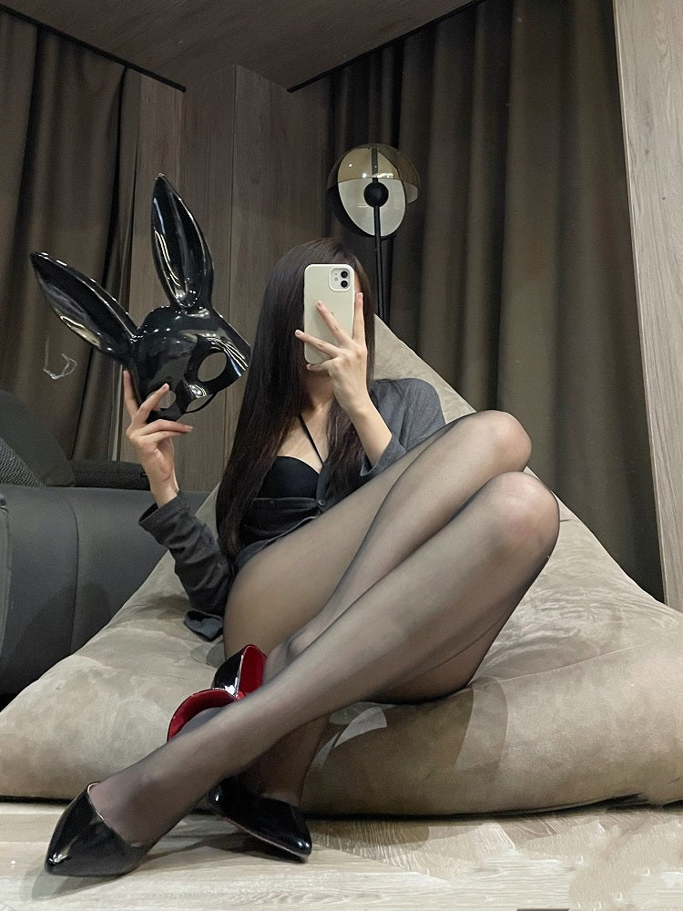 LS Stocking Wanita Dewasa Sexy Polos Transparant Pantyhose Without Crotch All Size 8818 Stoking Women Fashion Tanpa selakangan Tipis