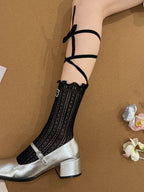 Women Japanese Lolita Tube Mesh Sock Strap 8843