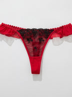 Ruffles Lace Women's G-String Panties 8814 (M/L)