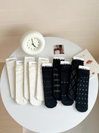 Women's Socks Ruffle Thin Long Stockings 8694