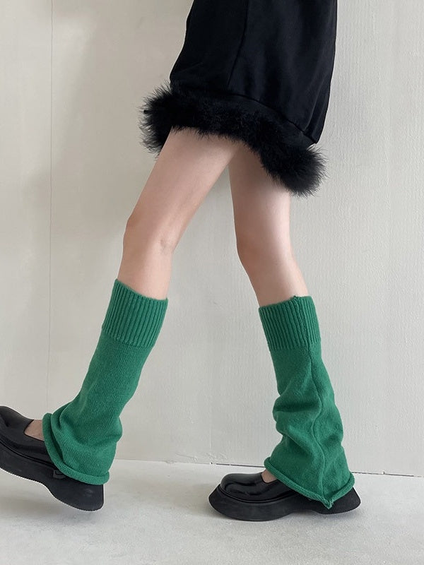 Women's Flare Kniited Leg Warmers Boot Cuffs Socks 8054