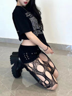 Women Gothic See Through Fishnet Stockings L016
