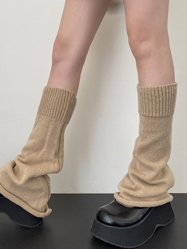 Women's Flare Kniited Leg Warmers Boot Cuffs Socks 8054