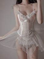 Women's Lace Sexy Underwear Transparent Pajamas 8963