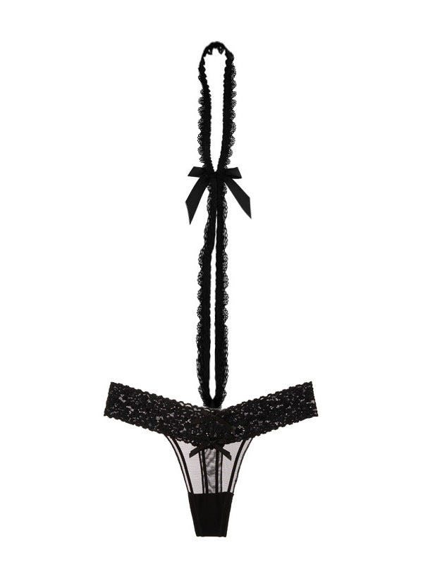 Women's Elegant Lace Panties Halter Neck Straps L003 (M/L)