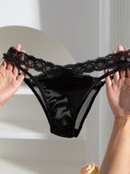 Women's Underwear Lace Back Cross Satin L001 (M/L)