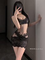 Lingerie Wanita Woman Baju Tidur Hollow Out Lace Bodysuit P111