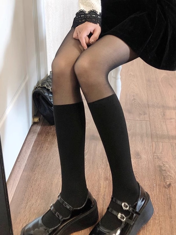 LS Stocking Kaos kaki Wanita Dewasa Hosidery Polos Panjang All Size 8681 Women Sock Plain Pantyhose Fashion