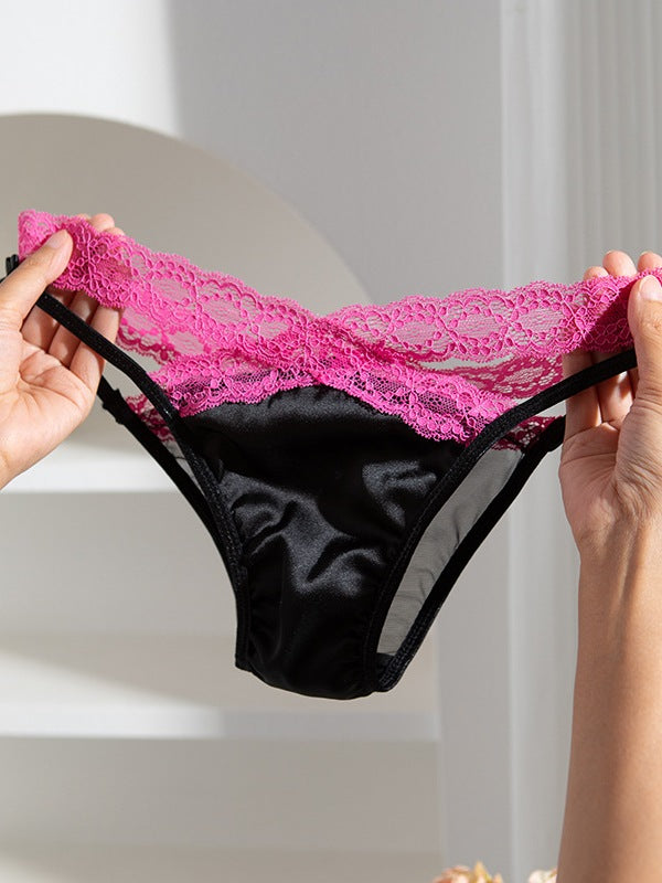Women's Underwear Lace Back Cross Satin L001 (M/L)