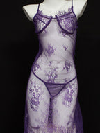 Women's Lingerie Lace Elegant Transparant Deep V Neck P041