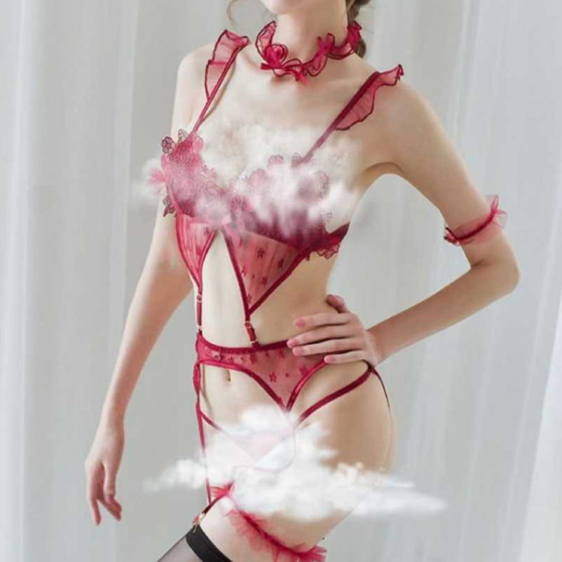 LS Pakaian Dalam Wanita Dewasa Set Bra Korean Sexy Lace Charming G-String All Size 8497 Women Tank Top Lingerie Renda G String